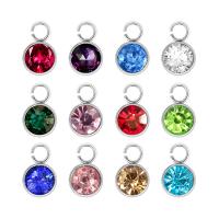 Rhinestone Stainless Steel Pendants, 304 Stainless Steel, with Glass Rhinestone, DIY 