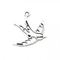 Zinc Alloy Animal Pendants, swallow, antique silver color plated, vintage & DIY & hollow Approx 