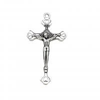 Zinc Alloy Cross Pendants, antique silver color plated, vintage & DIY Approx 