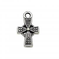 Zinc Alloy Cross Pendants, antique silver color plated, vintage & DIY Approx 