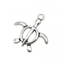 Zinc Alloy Animal Pendants, Turtle, antique silver color plated, vintage & DIY & hollow Approx 