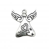 Zinc Alloy Jewelry Pendants, Angel, antique silver color plated, vintage & DIY Approx 