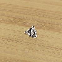 Zinc Alloy Animal Pendants, Leopard, antique silver color plated, vintage & DIY & hollow Approx 