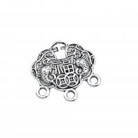 Zinc Alloy Charm Connector, Longevity Lock, antique silver color plated, vintage & DIY & 1/3 loop Approx 