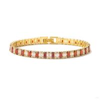 Cubic Zirconia Micro Pave Brass Bracelet, Vacuum Ion Plating, micro pave cubic zirconia .5 cm 