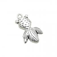 Zinc Alloy Animal Pendants, Goldfish, antique silver color plated, vintage & DIY Approx 