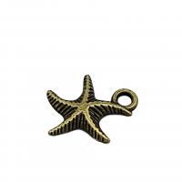 Zinc Alloy Animal Pendants, Starfish, antique bronze color plated, vintage & DIY Approx 