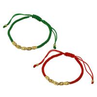 Pulseras de latón, metal, chapado en color dorado, Joyería & para mujer, más colores para la opción, 7*5*5mm,3mm, longitud:aproximado 10 Inch, Vendido por UD