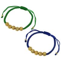 Pulseras de latón, metal, chapado en color dorado, Joyería & para mujer, más colores para la opción, 7*7.5*7.5mm,3mm, longitud:aproximado 10 Inch, Vendido por UD