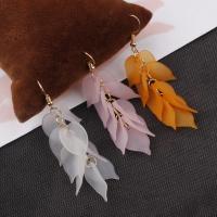 Resin Zinc Alloy Earring, with Resin, fashion jewelry & for woman 