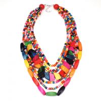 Collar Multi de la capa, madera, Joyería & multicapa & para mujer, color mixto, longitud:aproximado 21.65 Inch, Vendido por UD