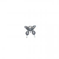 Zinc Alloy Animal Pendants, Butterfly, antique silver color plated, vintage & DIY & hollow Approx 