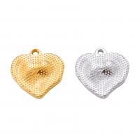 Stainless Steel Heart Pendants, 304 Stainless Steel, Vacuum Ion Plating, DIY 