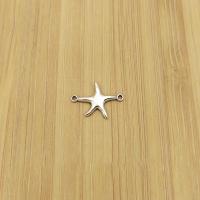 Animal Zinc Alloy Connector, Starfish, antique silver color plated, vintage & DIY & 1/1 loop Approx 