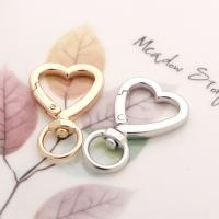 Zinc Alloy Key Clasp, Heart, DIY & Unisex 