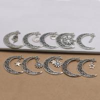 Zinc Alloy Hollow Pendants, antique silver color plated, DIY 