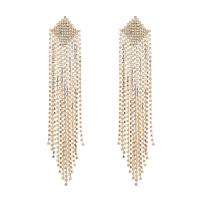 Fashion Fringe Earrings, Zinc Alloy, plated, for woman & with rhinestone 