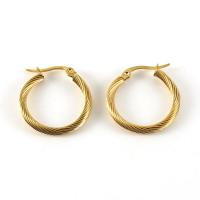 Boucles d'oreilles en acier titane, Plaqué or 18K, bijoux de mode & pour femme Vendu par paire