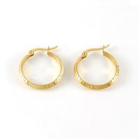 Boucles d'oreilles en acier titane, Plaqué or 18K, bijoux de mode & pour femme Vendu par paire