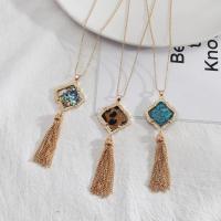 Fashion Fringe Necklace, Zinc Alloy, plated, fashion jewelry & for woman 36mm,104mm Approx 27.55 Inch 