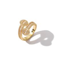 Cubic Zirconia Micro Pave Brass Finger Ring, plated, Unisex & micro pave cubic zirconia US Ring 