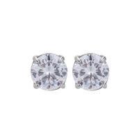 Boucles d'oreilles en acier titane, poli, bijoux de mode & pavé de micro zircon & pour femme, couleur originale, 8.1mm, Vendu par paire