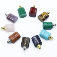 Edelstein Parfüm-Flasche-Anhänger, mit 304 Edelstahl, poliert, Modeschmuck & verschiedenen Materialien für die Wahl, 18x32mm, verkauft von PC