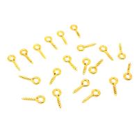 Acier inoxydable 304 Crochets Eye Screws Nail, Placage de couleur d'or, DIY & normes différentes pour le choix, doré, Vendu par PC