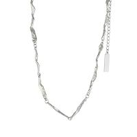 Collier de bijoux de titane, Acier titane, avec alliage de zinc, avec 10cm chaînes de rallonge, bijoux de mode & pour femme, argent Environ 34 cm, Vendu par PC