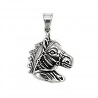 Pendentifs d'animaux en acier inoxydable , Acier inoxydable 304, cheval, bijoux de mode & unisexe, couleur originale Vendu par PC