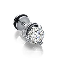 Boucles d'oreilles en acier titane, avec zircon cubique, pour femme, couleur originale Vendu par PC