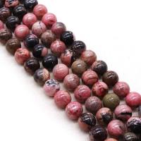 Rhodonite Beads, Rhodochrosite, Round, DIY Approx 15 Inch 