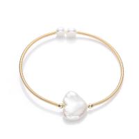 Kultivierten Süßwasser Perle Messing Armband, Natürliche kultivierte Süßwasserperlen, mit Messing, 14 K vergoldet, Modeschmuck & natürliche & für Frau, keine, 1.5mm, verkauft von PC