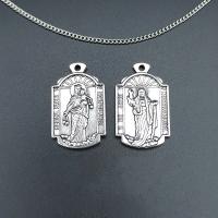 Zinc Alloy Saint Pendant, antique silver color plated, vintage & DIY Approx 