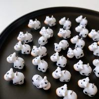 Animal Resin Pendant, Cow, break proof & cute & DIY, white Approx 