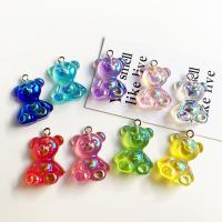 Animal Resin Pendant, Bear, break proof & cute & DIY Approx 