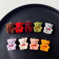 Animal Resin Pendant, Bear, break proof & cute & DIY Approx 