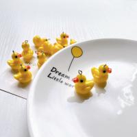 Pendentif Résine animaux, canard, preuve de rupture & Mignon & DIY, Jaune, 20mm, Environ Vendu par sac