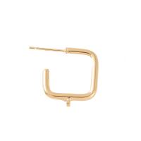 Brass Earring Stud Component, Geometrical Pattern, gold color plated, DIY 