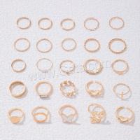 Zink-Legierung Ring Set, Zinklegierung, goldfarben plattiert, 15 Stück & Modeschmuck & für Frau & Emaille & mit Strass, goldfarben, frei von Nickel, Blei & Kadmium, verkauft von setzen