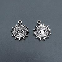 Zinc Alloy Evil Eye Pendant, antique silver color plated, vintage & DIY Approx 