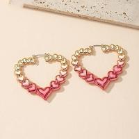 Zinc Alloy Hoop Earring, plated, fashion jewelry & for woman 