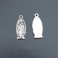 Zinc Alloy Saint Pendant, antique silver color plated, vintage & DIY Approx 