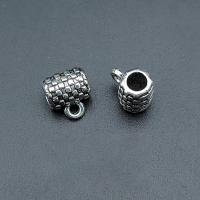 Zinc Alloy Bail Beads, barrel, antique silver color plated, vintage & DIY Approx 