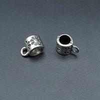 Zinc Alloy Bail Beads, Column, antique silver color plated, vintage & DIY Approx 