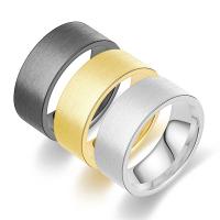 Anillo de dedo de acero Titanium de, Partículas de acero, Recubrimiento iónico al vacío, Joyería & pulido & unisexo & diverso tamaño para la opción, más colores para la opción, 8x2mm, Vendido por UD