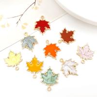 Zinc Alloy Enamel Pendants, Maple Leaf, DIY 