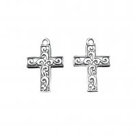 Zinc Alloy Cross Pendants, antique silver color plated, vintage & DIY Approx 