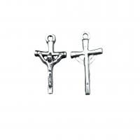 Zinc Alloy Cross Pendants, antique silver color plated, vintage & DIY Approx 