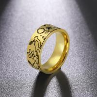 Edelstahl Fingerring, 304 Edelstahl, plattiert, Modeschmuck & unisex & verschiedene Größen vorhanden, keine, 8*2mm, verkauft von PC